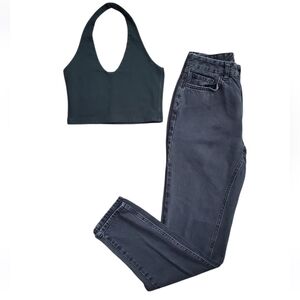 John Galt Halter Top and BDG Jeans Set